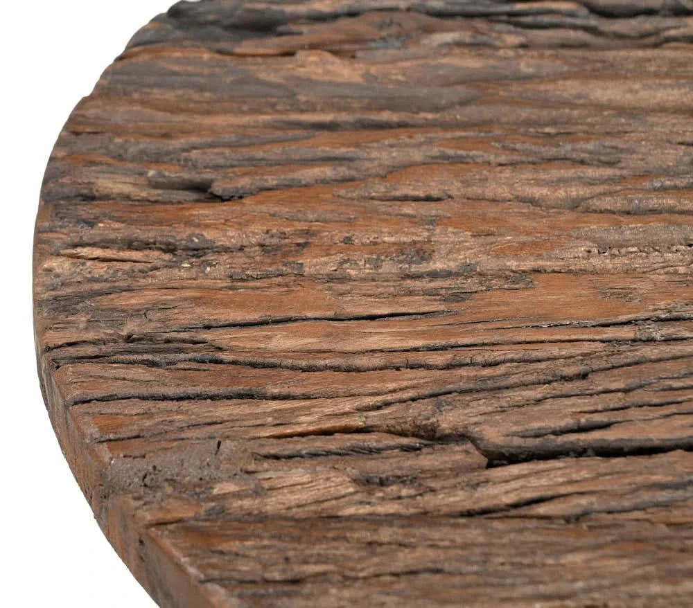 JUDE INVERTED WOOD & IRON SIDE TABLE/LAMP TABLE/ACCENT TABLE - MyChocolateWood