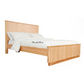 Remy Solid & Veneer Ash Timber King Bed in Natural - Chocolate Wood