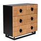 TALISA 3 DRAWER CHEST OF DRAWERS NATURAL & BLACK - MyChocolateWood