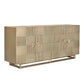 TALISA CONTEMPORARY 4-DOOR BUFFET/SIDEBOARD  ANTIQUE BRUSHED GOLD - MyChocolateWood