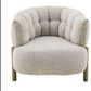 Caval Fabric Armchair/Accent Chair - Champagne - MyChocolateWood