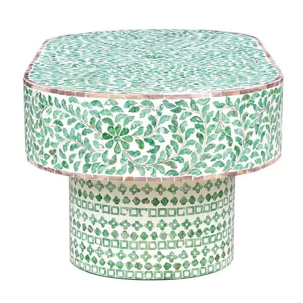 GRETA OVAL MOTHER OF PEARL COFFEE TABLE - MyChocolateWood