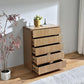 Ava Messmate Timber 5 Drawer Tallboy /Chest of Drawers