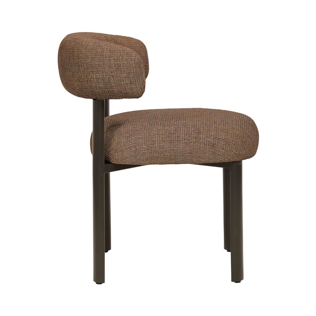 Barbon Fabric Dining Chair - Shiraz/Dark Bronze 60x59x77.5cm