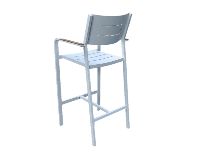 Bradley Outdoor Aluminium Bar Chair White