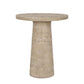 BARDOT ROUND CEMENT SIDE TABLE/LAMP TABLE NATURAL - MyChocolateWood
