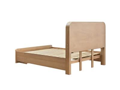 Denby Messmate Timber King Bed - Headboard Integrated LED Lighting Light Smoke