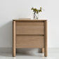 Jinetta Solid Messmate Timber  2-Drawer Bedside Table Light Smoke