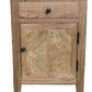 SET OF 2 X DUTCHY FRENCH PROVINCIAL STYLE BEDSIDE TABLES 1 DOOR & 1 DRAWER WITH PARQUETRY PATTERN 50 CM - MyChocolateWood