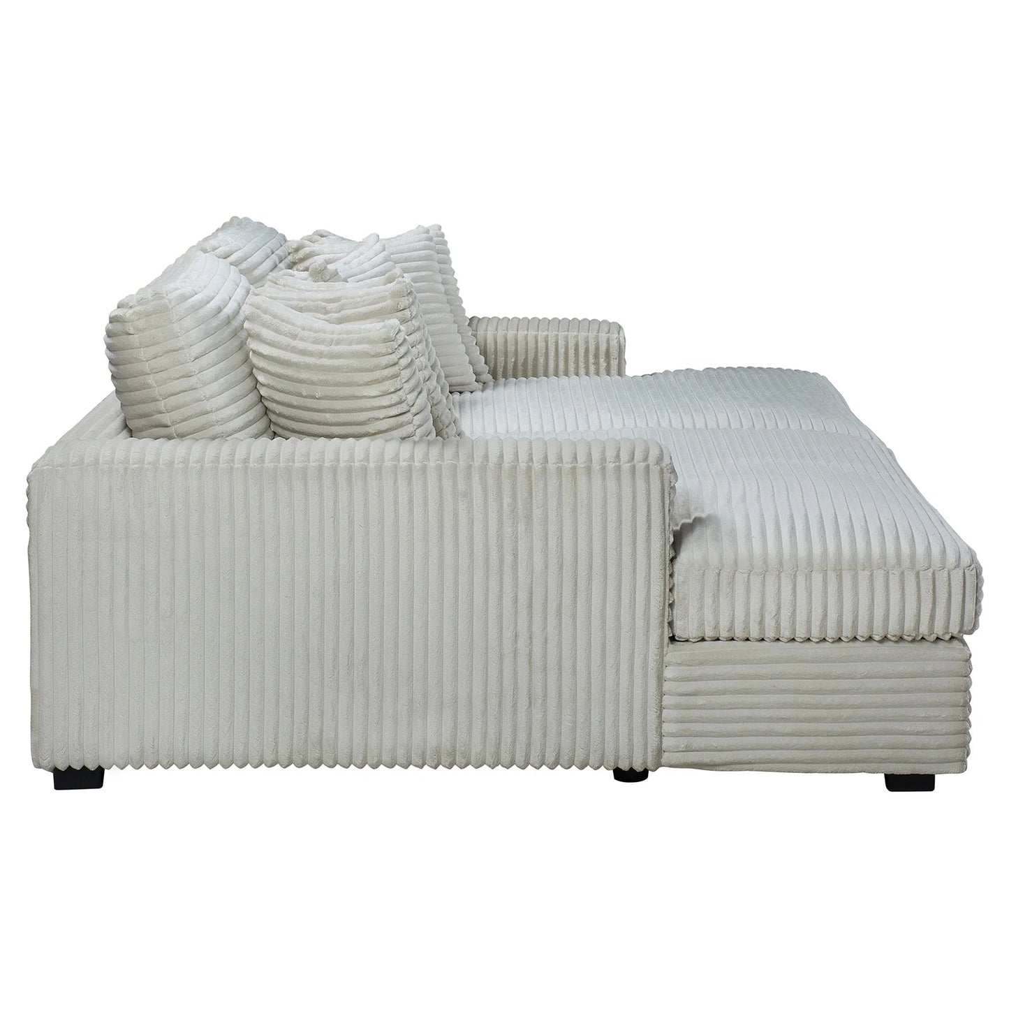 Karel Corduroy 2-Seater Sofa Bed Beige