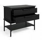 MORETTI 2-DRAWER BEDSIDE TABLE SATIN BLACK LARGE - MyChocolateWood