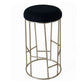 JACE GOLD STEEL BAR STOOL - BLACK LINEN - MyChocolateWood