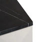 HAMPSHIRE BLACK MARBLE/WHITE OAK 2-DRAWER BEDSIDE TABLE - MyChocolateWood