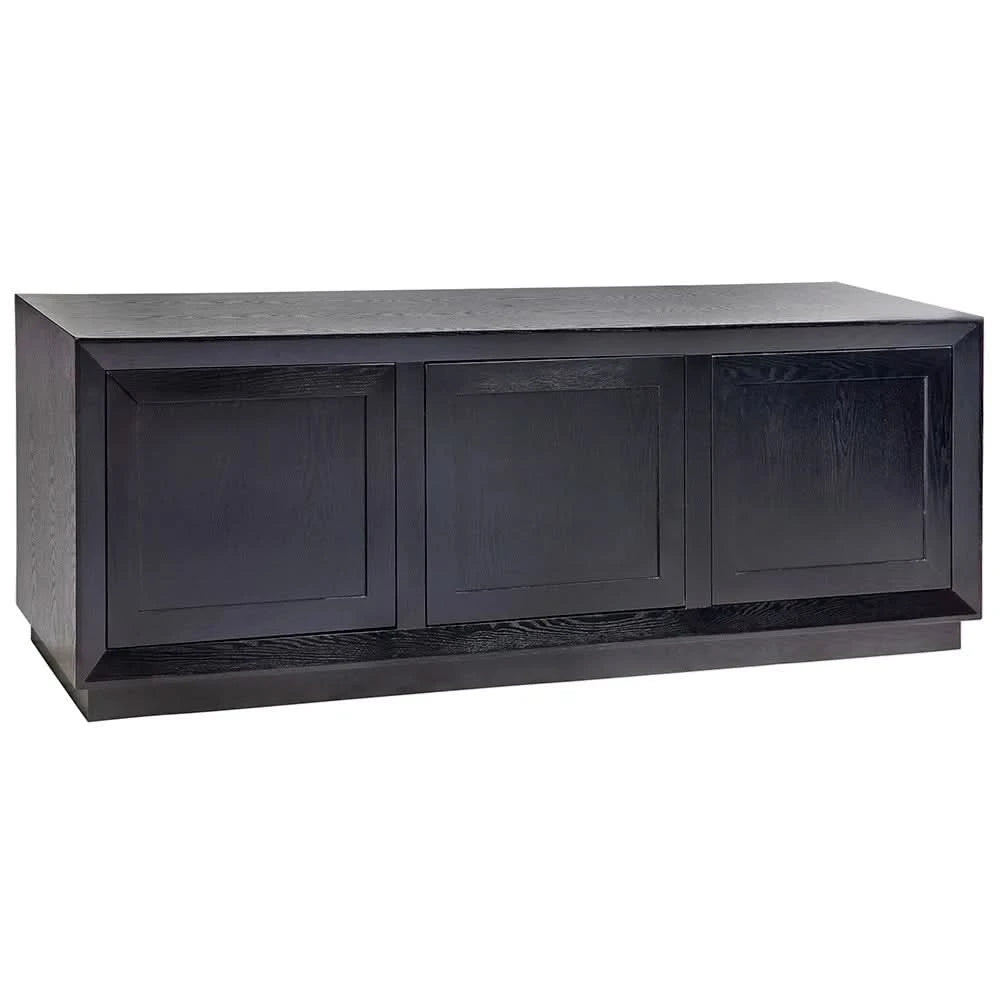 CARLSON OAK WOOD BLACK BUFFET/SIDEBOARD 200CM - MyChocolateWood