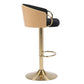 Cilla Gas Lift Swivel Bar Stool Black & Gold