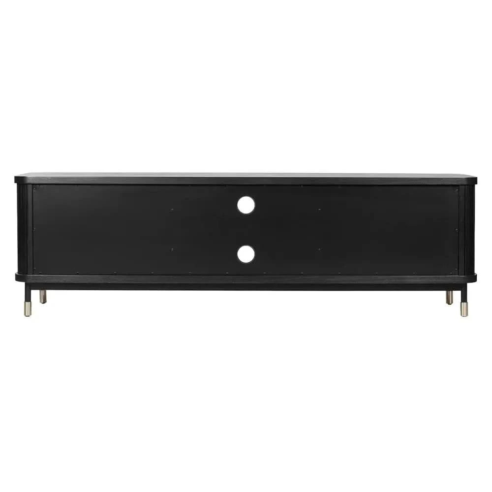 PEMBROKE OAK TIMBER 4-DRAWER TV UNIT ETU BLACK 200CM - MyChocolateWood