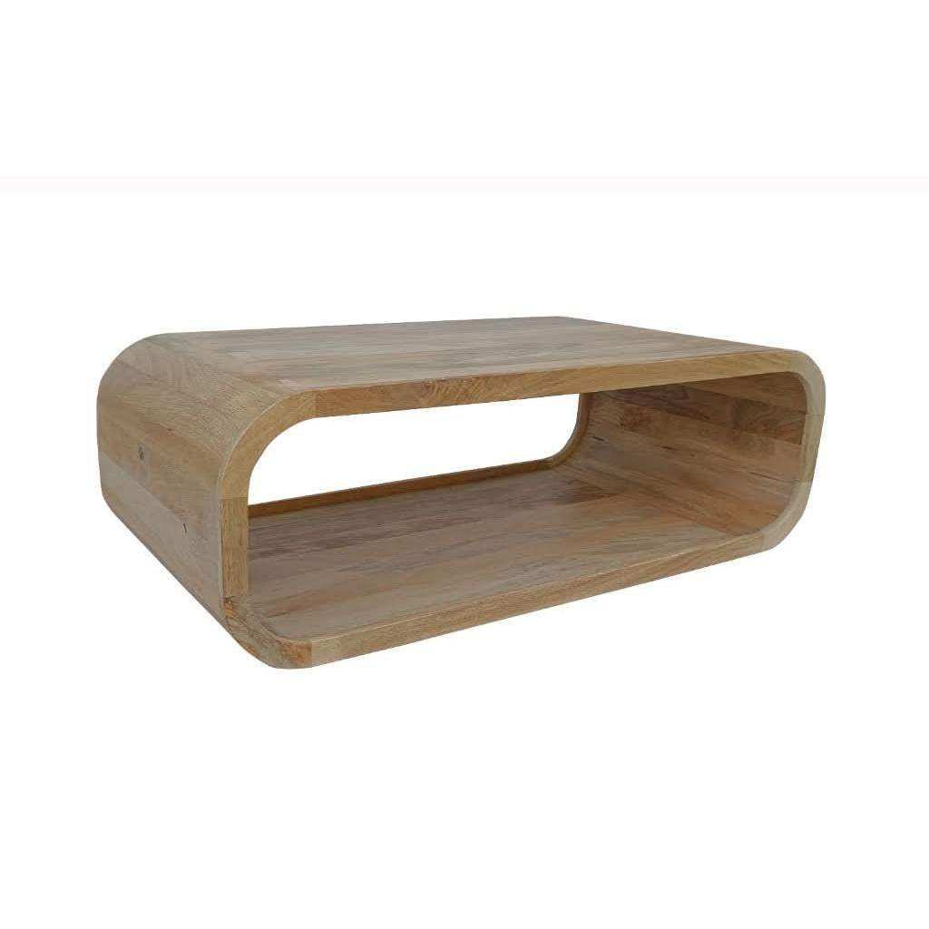 NIVAN  MANGO WOOD COFFEE TABLE  OCCASIONAL TABLE NATURAL - MyChocolateWood