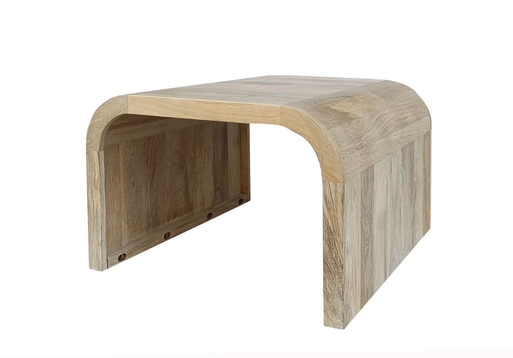 NIVAN  MANGO WOOD SIDE TABLE  OCCASIONAL TABLE NATURAL - MyChocolateWood