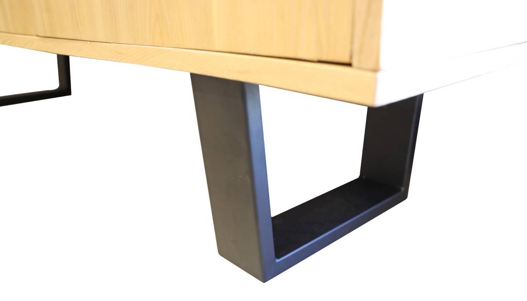 HAROLD ELM VENEER/MDF BUFFET/SIDEBOARD 3 DOORS  NATURAL/BLACK
