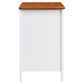 Pippa Rubberwood 4-Drawer Tallboy/Chest of Drawers White/Mid-Brown