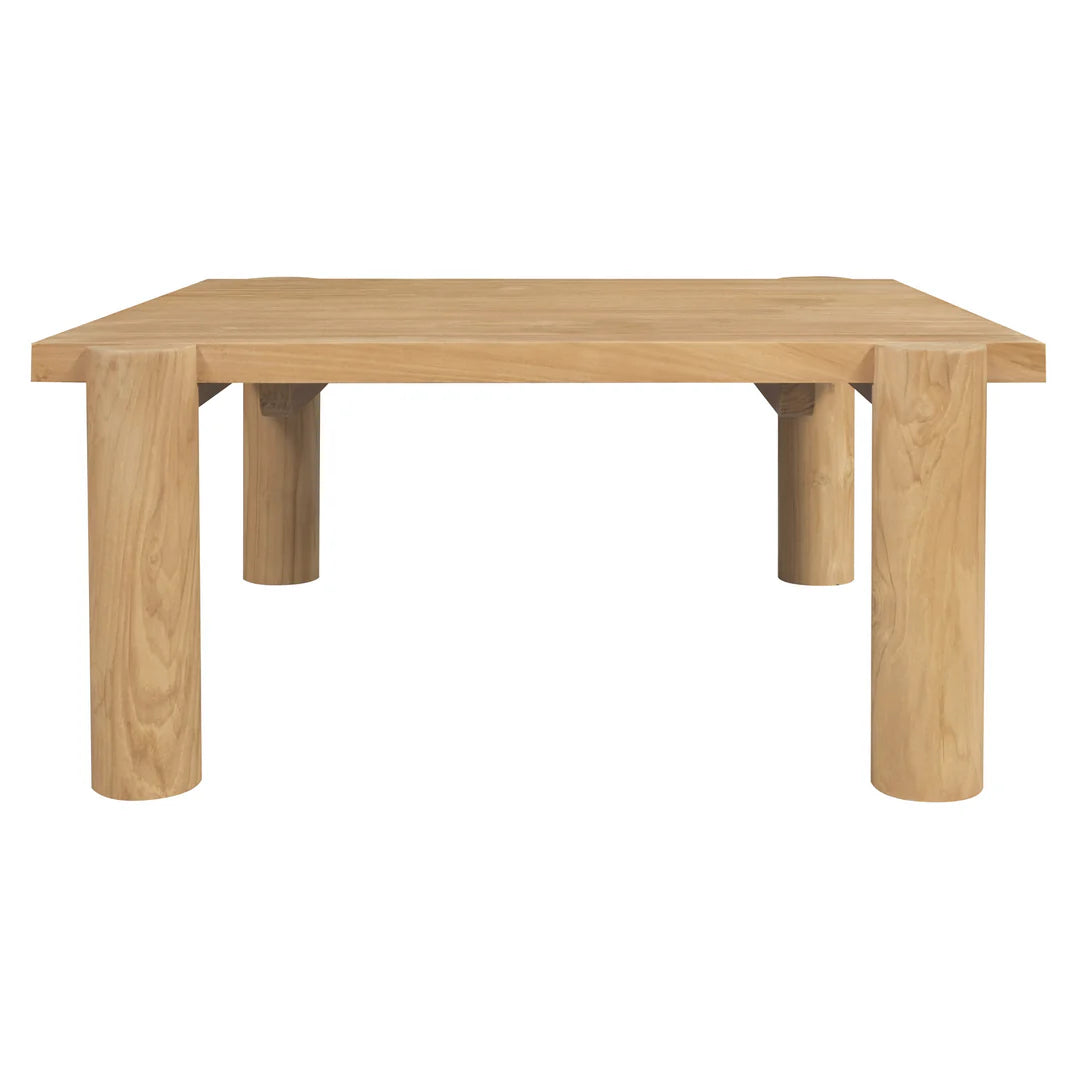 BRODY SOLID MAHOGANY SQUARE COFFEE TABLE NATURAL 90CM - MyChocolateWood