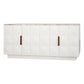 HAMPSHIRE RIVER BROWN MARBLE/WHITE OAK 4-DOOR BUFFET/SIDEBOARD - MyChocolateWood