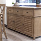 DEVONSHIRE ACACIA TIMBER 3-DOOR 3-DRAWER BUFFET/SIDEBOARD BRUSHED KHAKI