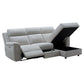 Camrose Fabric 2-Seater Electric Recliner Sofa with RHF Storage Chaise Flax