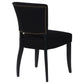 SET OF 2 CAVENDISH LINEN DINING CHAIR BLACK - MyChocolateWood