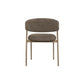 Denby Messmate Timber Dining Table Light Smoke 210cm + 8 Leemor Fabric Dining Chairs - 9 Piece Dining Set