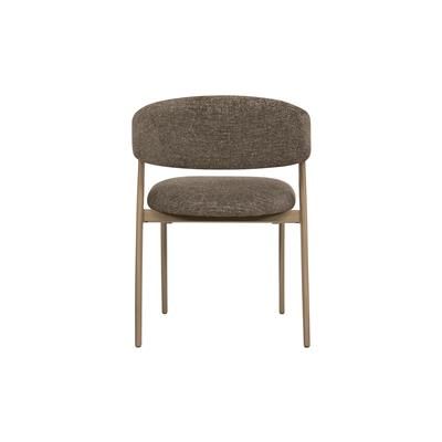 Denby Messmate Timber Dining Table Light Smoke 210cm + 8 Leemor Fabric Dining Chairs - 9 Piece Dining Set