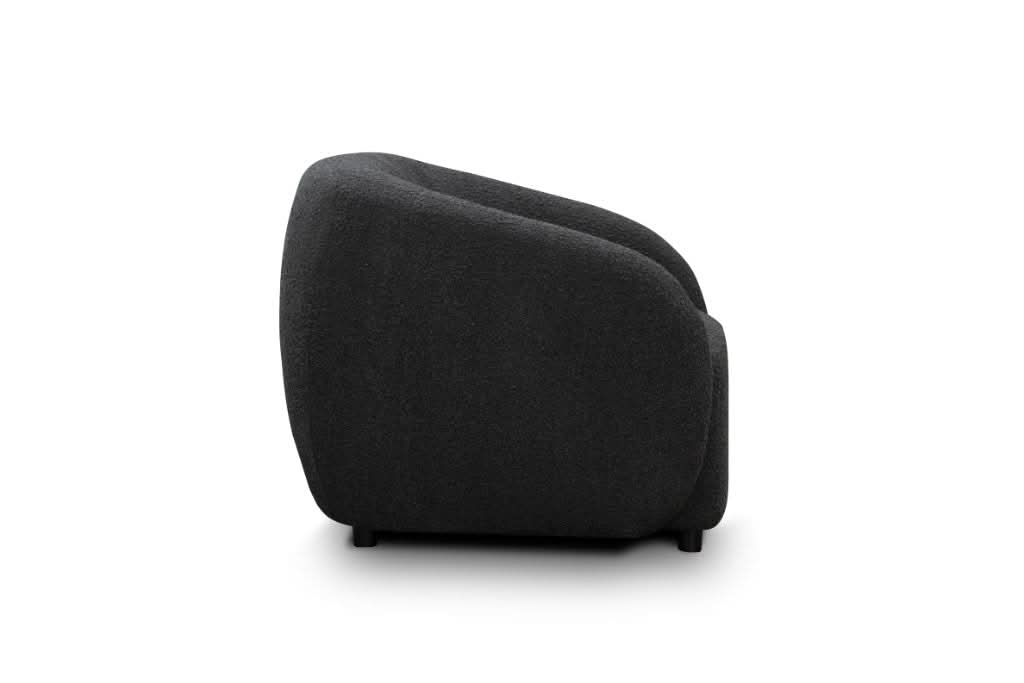 SUKI BOUCLE 3-SEATER ARMCHAIR CHARCOAL - MyChocolateWood
