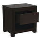 TANAKA SOLID MAHOGANY TIMBER BEDSIDE TABLE WITH 1 DRAWER IN CHOCOLATE - MyChocolateWood