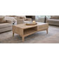 BAHAMAS SOLID OAK 2-DRAWER COFFEE TABLE NATURAL OAKWOOD - MyChocolateWood