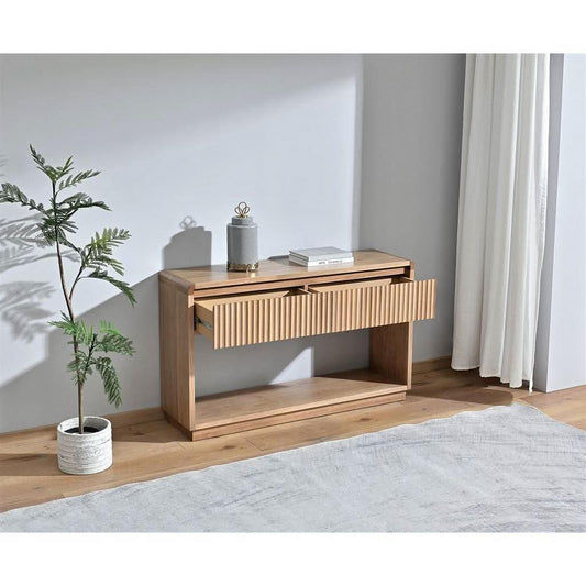 Denby Messmate Timber 2-Drawer Console Table/Hall Table Light Smoke