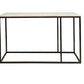 VINTRY CONSOLE TABLE/HALL TABLE - WHITE MARBLE TOP ON BLACK BASE