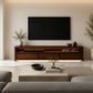TANAKA SOLID MAHOGANY TV UNIT WITH 3 DRAWERS IN MAHOGANY 190CM