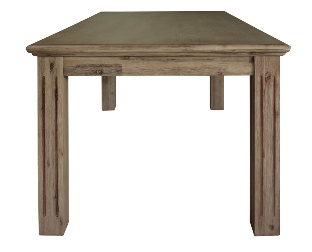 DEVONSHIRE ACACIA TIMBER DINING TABLE 180CM BRUSHED KHAKI - MyChocolateWood