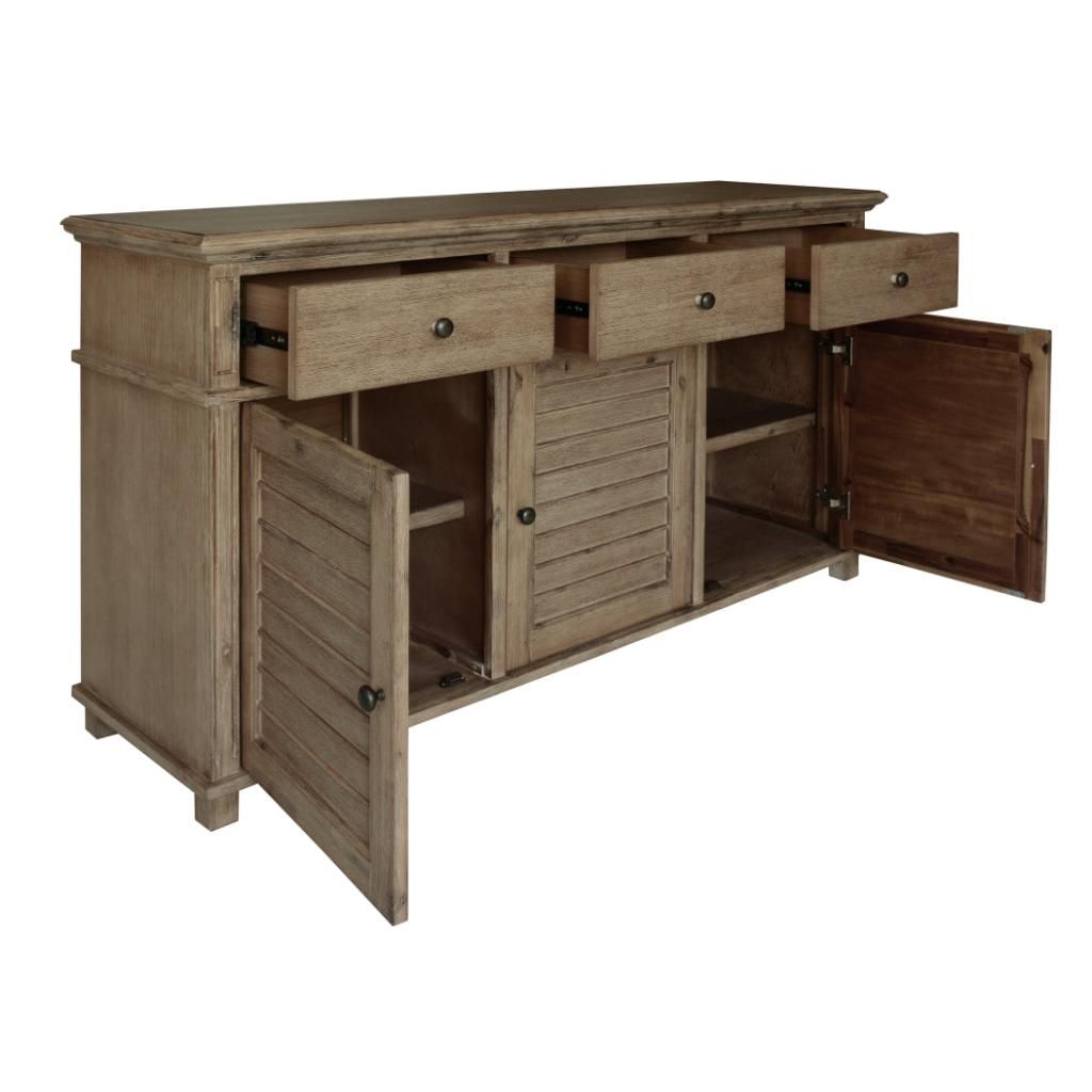 DEVONSHIRE ACACIA TIMBER BUFFET/SIDEBOARD BRUSHED KHAKI - MyChocolateWood
