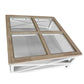 CHRISTA HAMPTON SOLID ACACIA SQUARE COFFEE TABLE LIGHT OAK/WHITE - MyChocolateWood