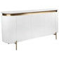 DENEUVE 3 DOOR BUFFET/SIDEBOARD WHITE WITH CARRARA MARBLE TOP - MyChocolateWood