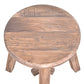 HARLOW ROUND STOOL IN SOLID HARDWOOD NATURAL 40X40X50CM
