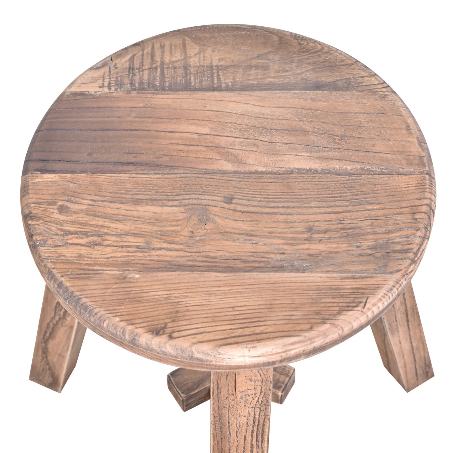HARLOW ROUND STOOL IN SOLID HARDWOOD NATURAL 40X40X50CM
