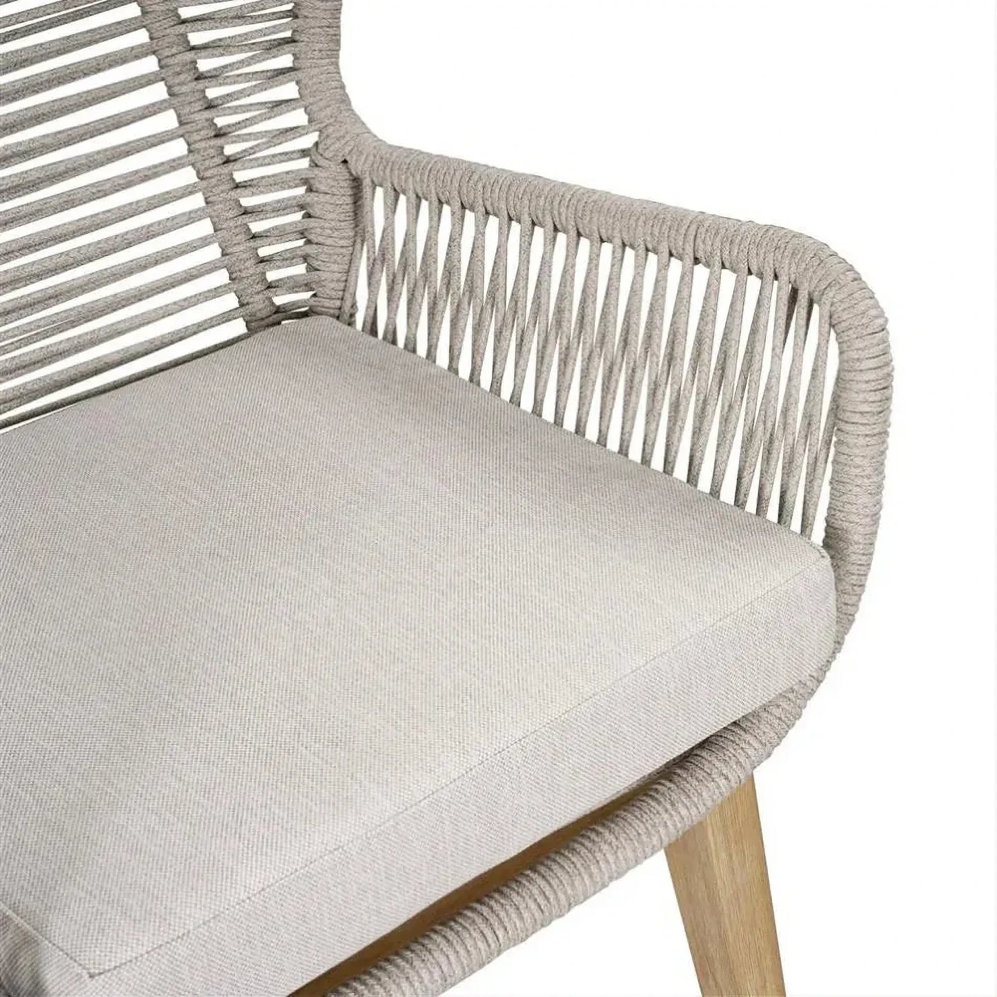 Athena Eucalyptus Timber 9-Piece Outdoor Set in Cream & Whitewash