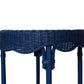 WENGLOR DEEP BLUE RATTAN SIDETABLE - MyChocolateWood