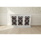 Reina Greywashed Recycled Timber 3-Door Buffet with Heritage Metal Panels - Chocolate Wood