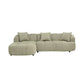 Elvina Fabric 2-Seater Sofa w/ LHF Chaise Pistachio