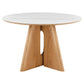 Enica Round Dining Table with Matte Ceramic Top 120cm