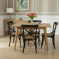 FITAN SOLID OAK SQUARE DINING TABLE (90 X 90) NATURAL + 4 MELROSE SOLID OAK CROSSBACK CHAIRS NATURAL - MyChocolateWood