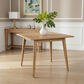 FITAN SOLID OAK SQUARE DINING TABLE (90 X 90) NATURAL + 4 MELROSE SOLID OAK CROSSBACK CHAIRS BLACK - MyChocolateWood